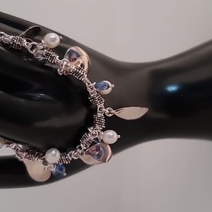 925 Dangle Pearl  Bracelet